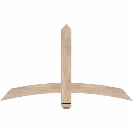Ekena Millwork Bellingham Smooth Timber Gable Bracket, Douglas Fir, 48"W x 28"H x 3 1/2"D x 3 1/2"F, 14/12 Pitch GBW048X28X0404BEL00SDF